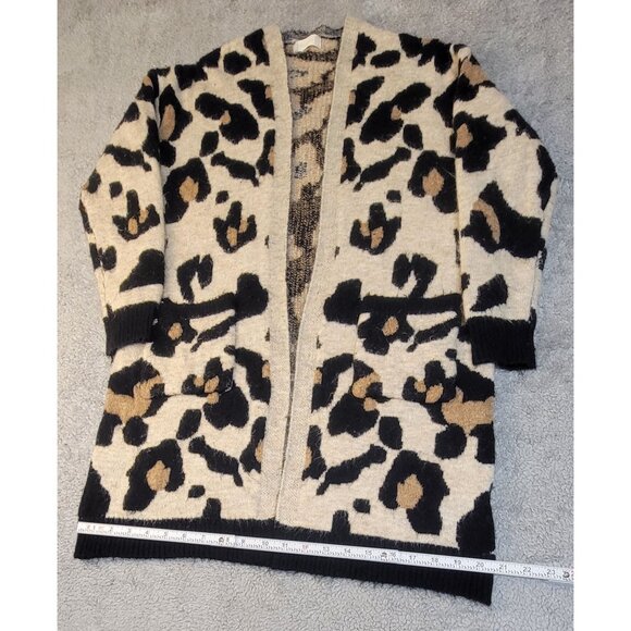 Altar'd State Leopard Print Open Front Knit Cardigan - Picture 2 of 16